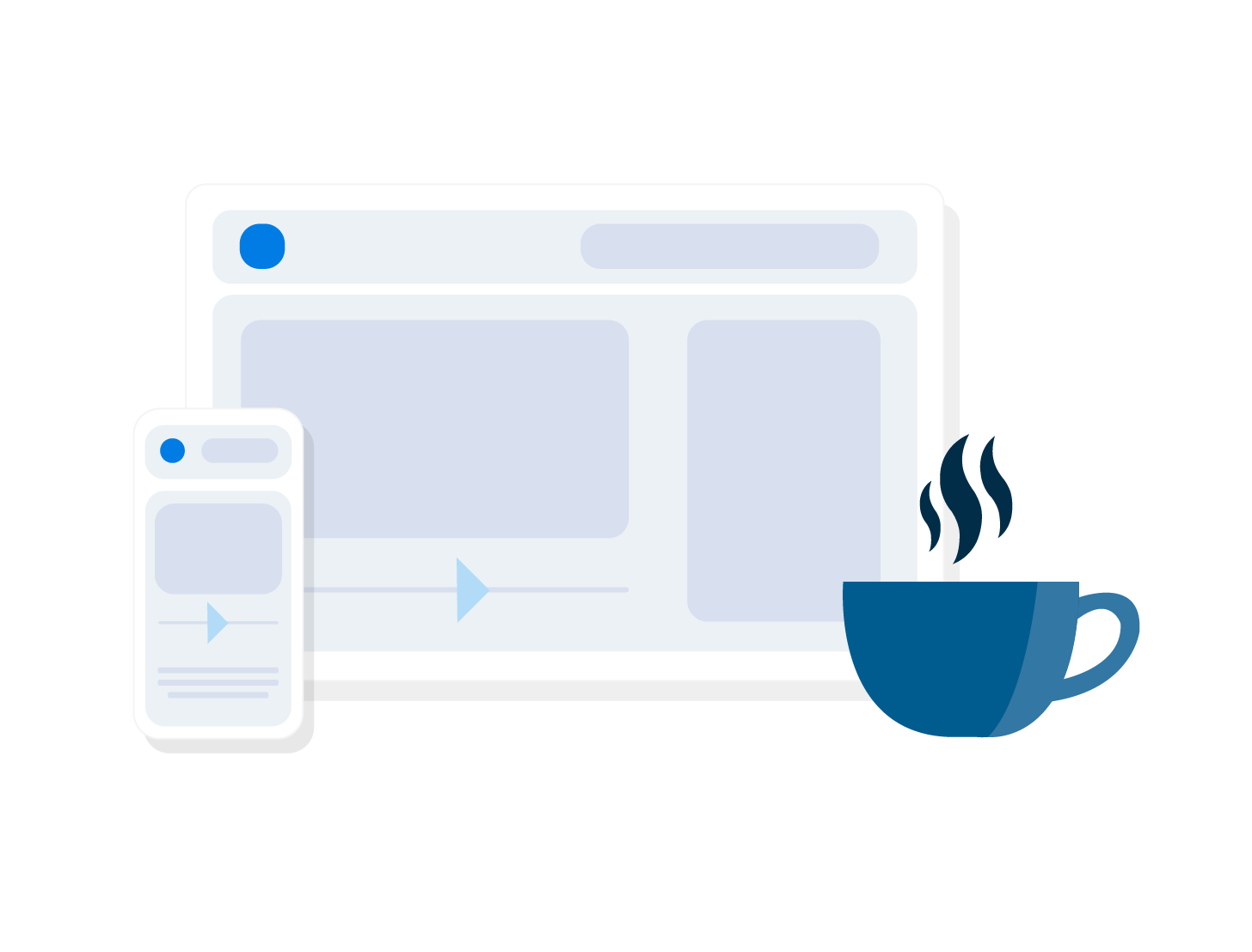 coffee cup and dashboard cloud video surveillance