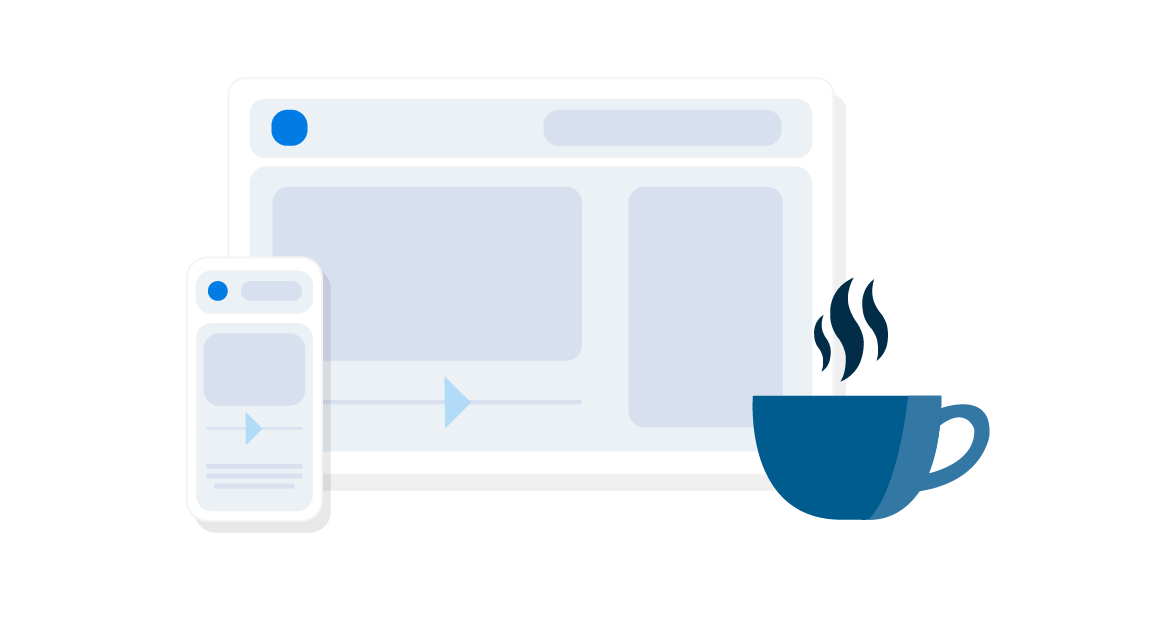 coffee cup and dashboard cloud video surveillance